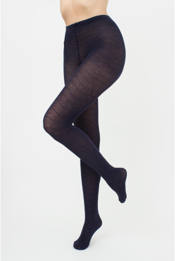 Колготки теплі з візерунком Twill 180 den model 1 Giulia (navy blazer)