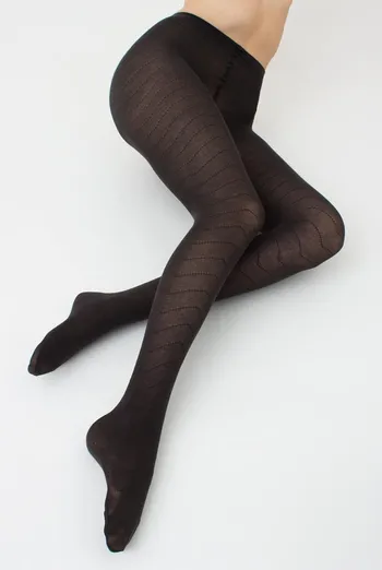 Колготки теплые с узором Twill 180 den model 1 Giulia (pirate black) Колготки теплые с узором Twill 180 den model 1 Giulia (pirate black)