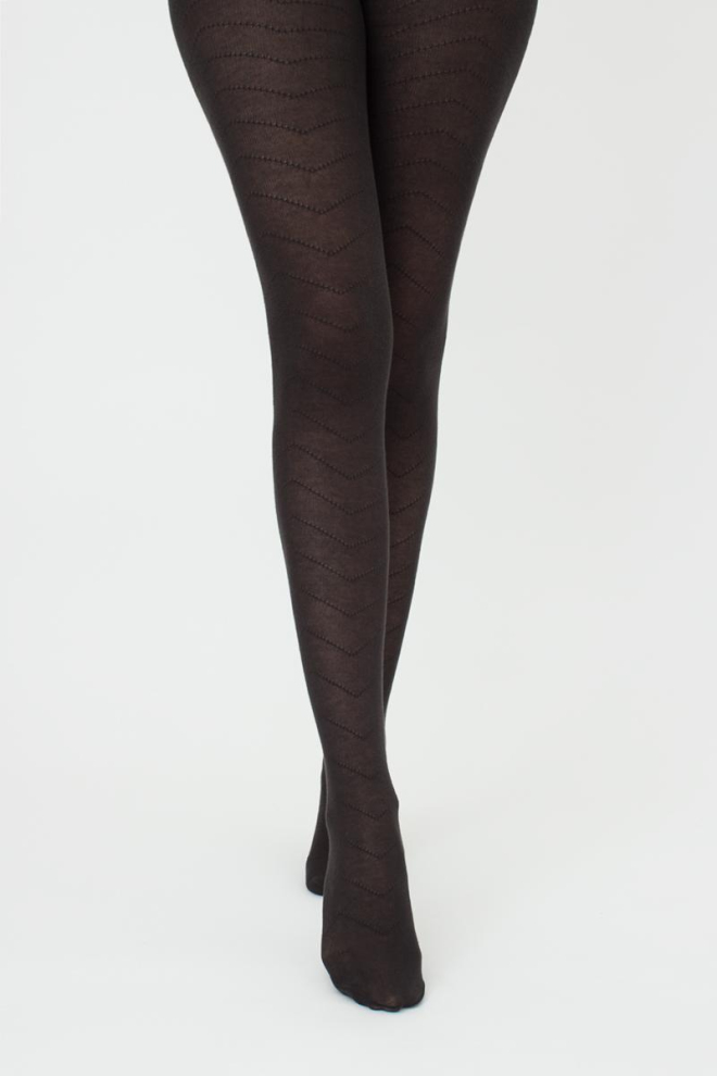 Колготки теплі з візерунком Twill 180 den model 1 Giulia (black)
