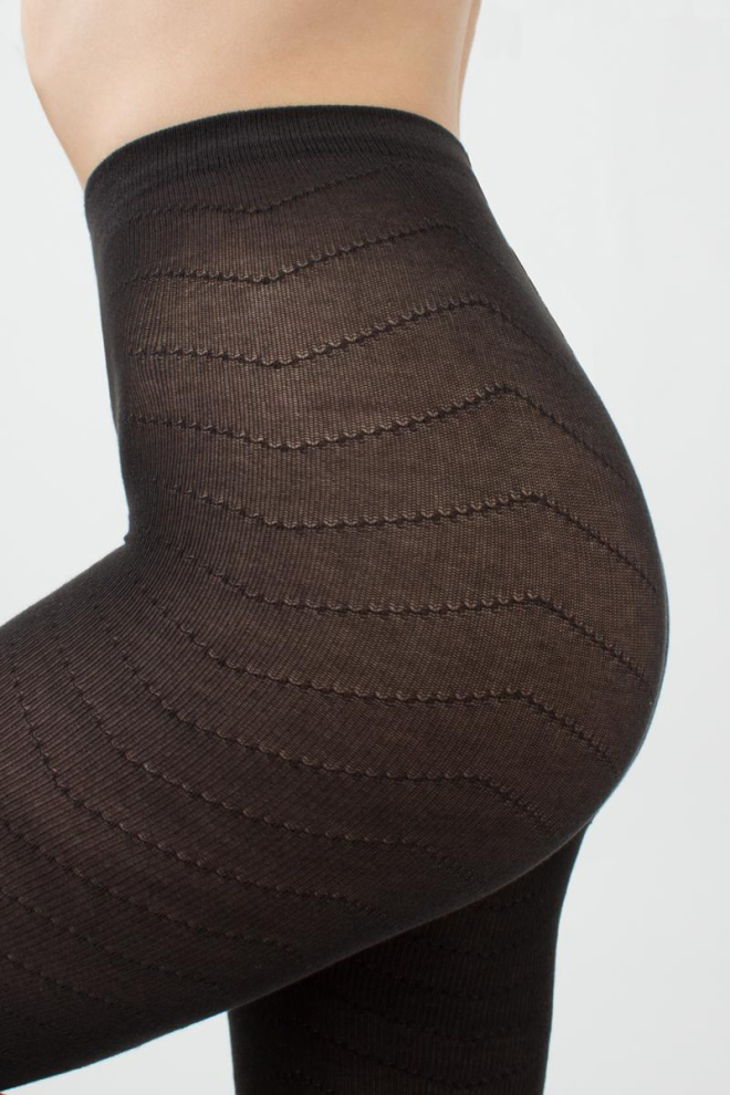 Колготки теплі з візерунком Twill 180 den model 1 Giulia (black)