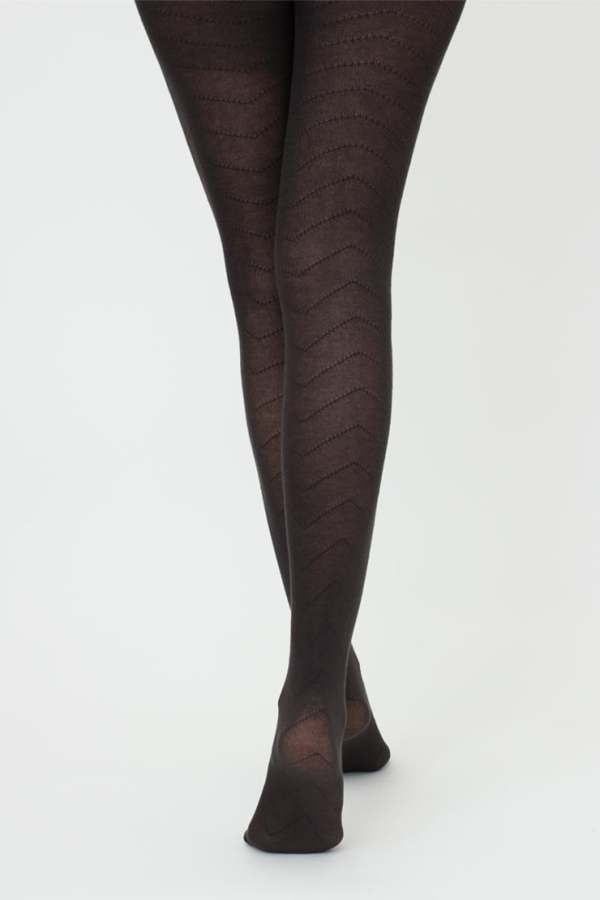 Колготки теплі з візерунком Twill 180 den model 1 Giulia (black)