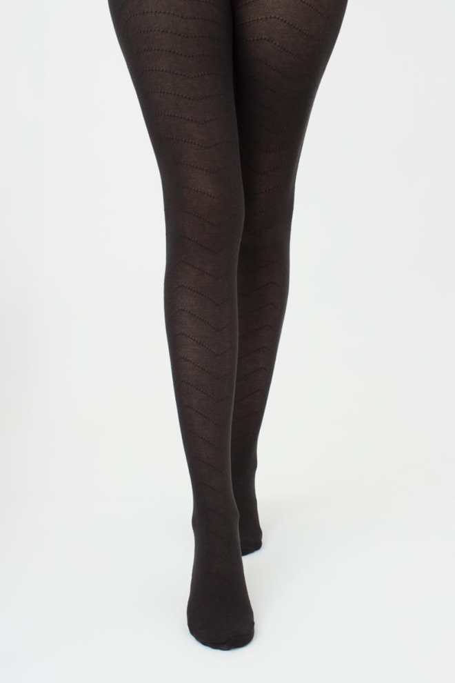 Колготки теплі з візерунком Twill 180 den model 1 Giulia (pirate black)