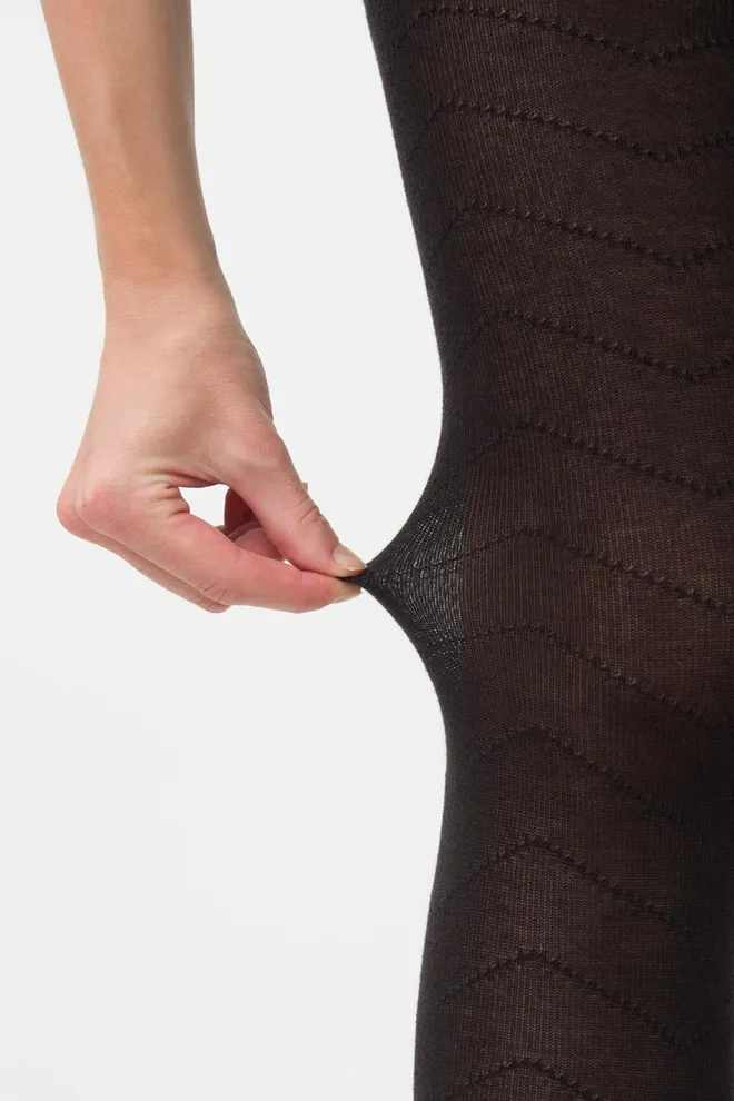 Колготки теплые с узором Twill 180 den model 1 Giulia (pirate black)