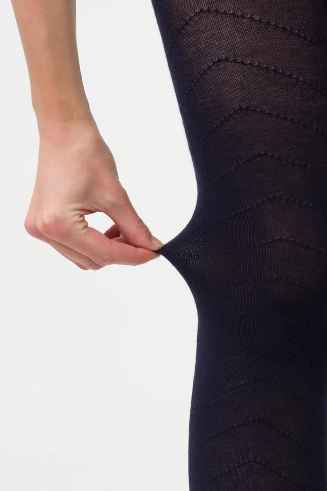 Колготки теплые с узором Twill 180 den model 1 Giulia (navy blazer)