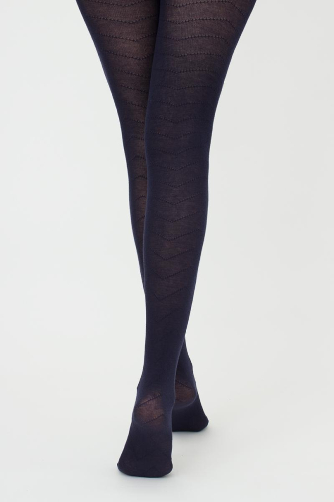 Колготки теплі з візерунком Twill 180 den model 1 Giulia (navy blazer)