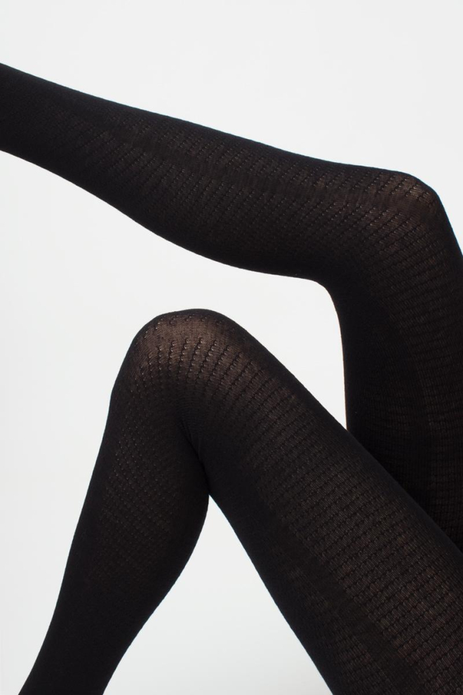 Колготки теплі з візерунком Twill 180 den model 2 Giulia (black)