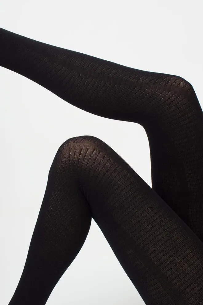 Колготки теплые с узором Twill 180 den model 2 Giulia (black)
