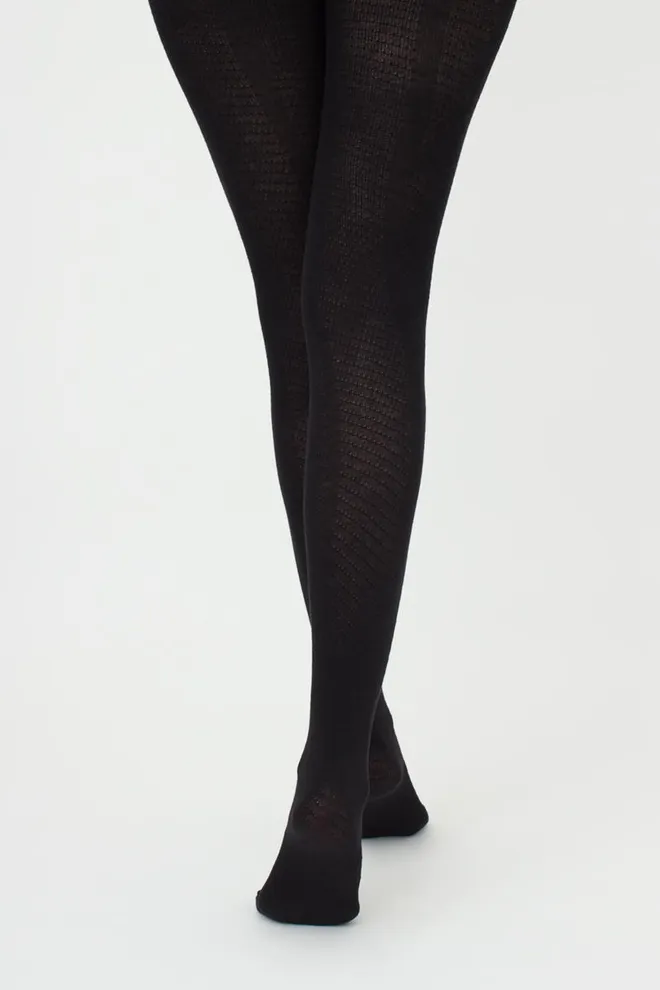 Колготки теплые с узором Twill 180 den model 2 Giulia (black)