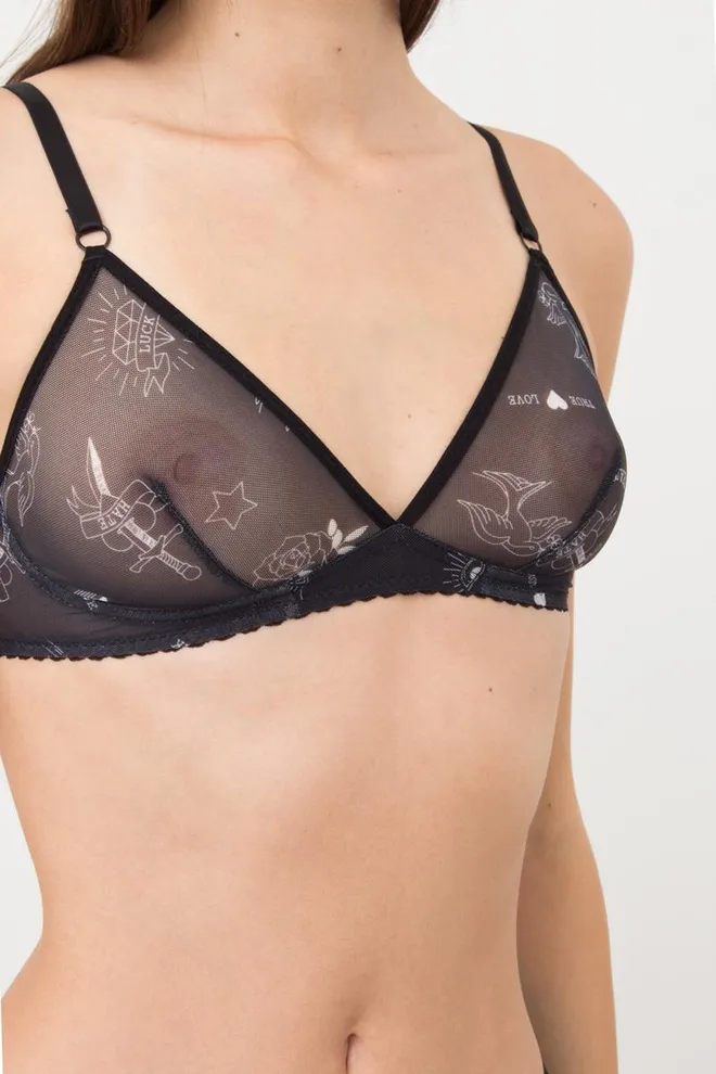 Бюстгальтер Tatoo 1605/04 Giulia (black tattoo), чорний