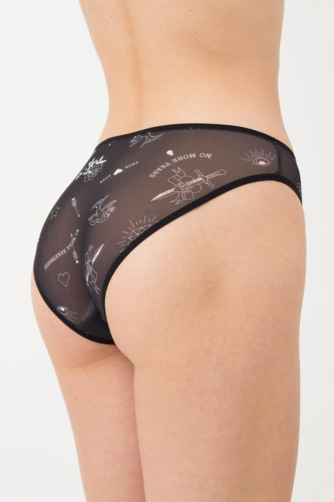 Женские трусики слип Tatoo 2301/04 Giulia (black tattoo)