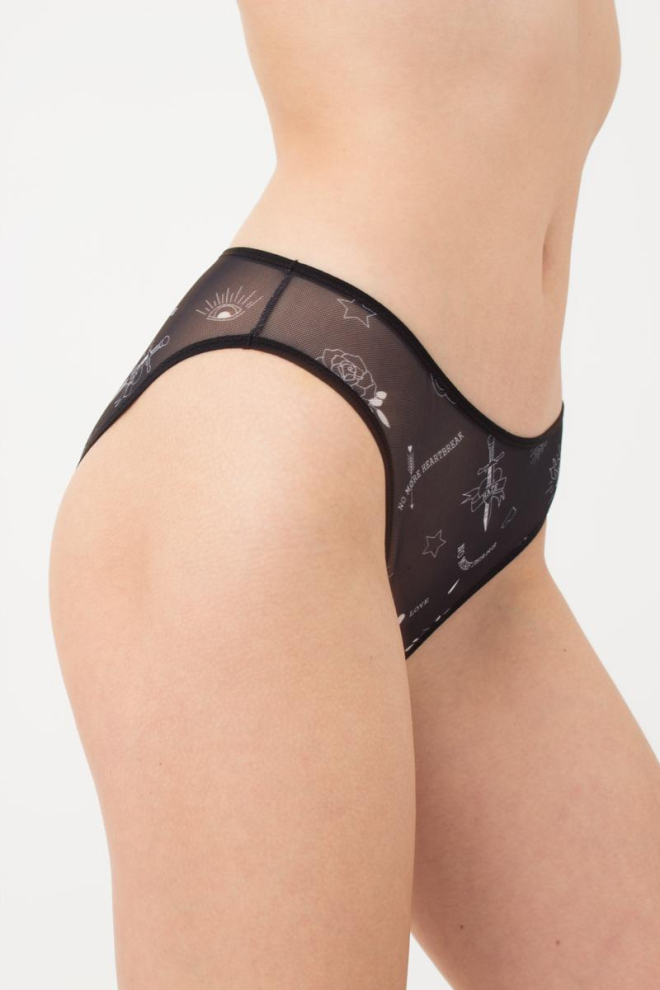 Женские трусики слип Tatoo 2301/04 Giulia (black tattoo)