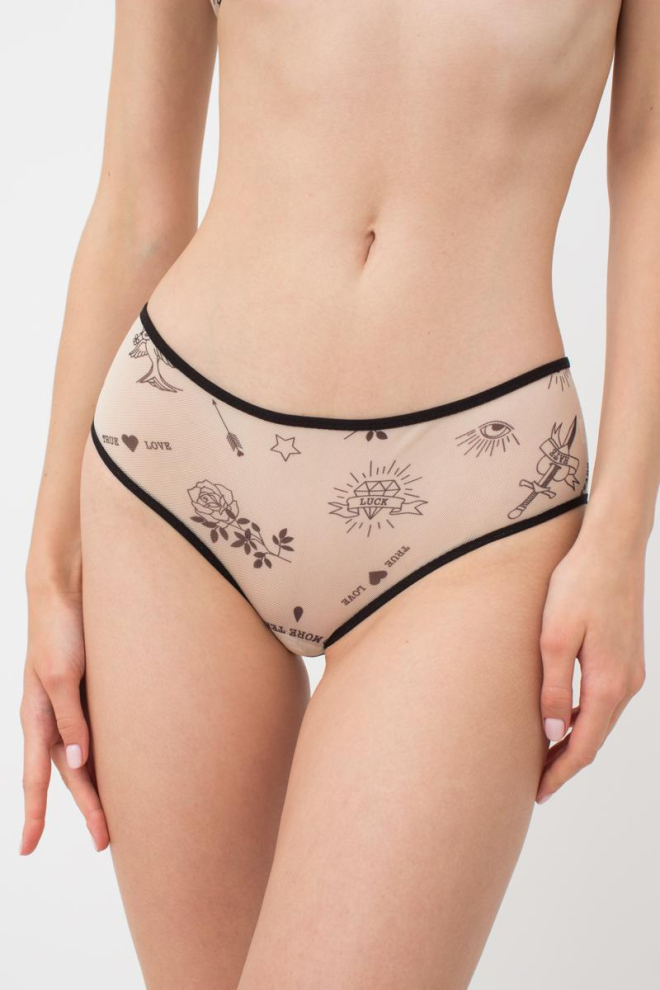 Жіночі труси хіпстери Tatoo 2601/04 Giulia (beige tatoo)