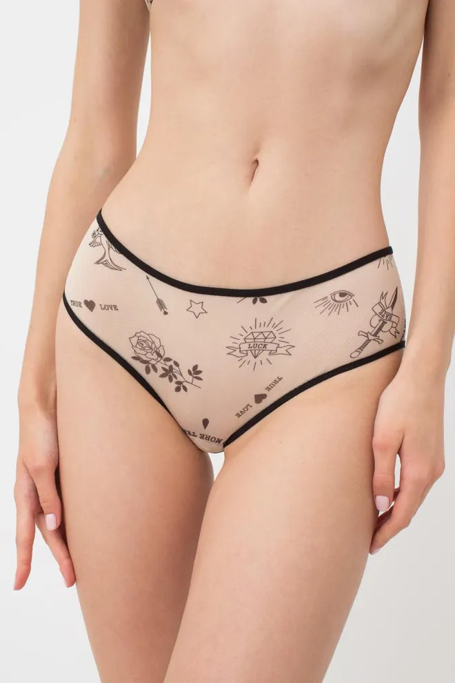 Женские трусы хипстеры Tatoo 2601/04 Giulia (beige tatoo)
