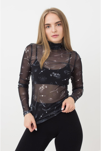 Водолазка у сітку TATOO 4901/07 Giulia (black tattoo), чорний