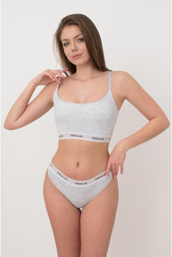 Топ бавовняний у рубчик Top rib classic 4101/60 Giulia (grey)