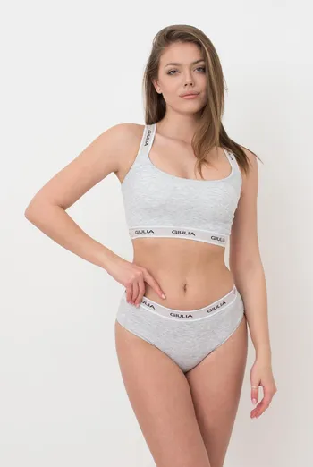 Топ спортивний у рубчик Top rib sport 4102/600 Giulia (grey)