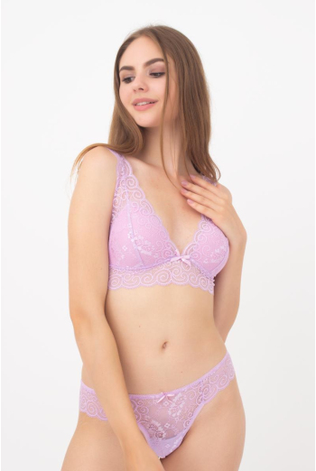 Бюстгальтер мереживний з м'якою чашкою Valencia 1603/01 Giulia (lilac)