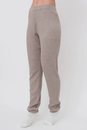 Штаны с манжетами в рубчик WARMLY TOUCH 4308/150 Giulia (dark beige), бежевый