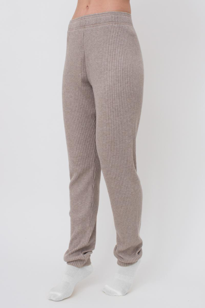 Штани з манжетами в рубчик WARMLY TOUCH 4308/150 Giulia (dark beige), бежевий