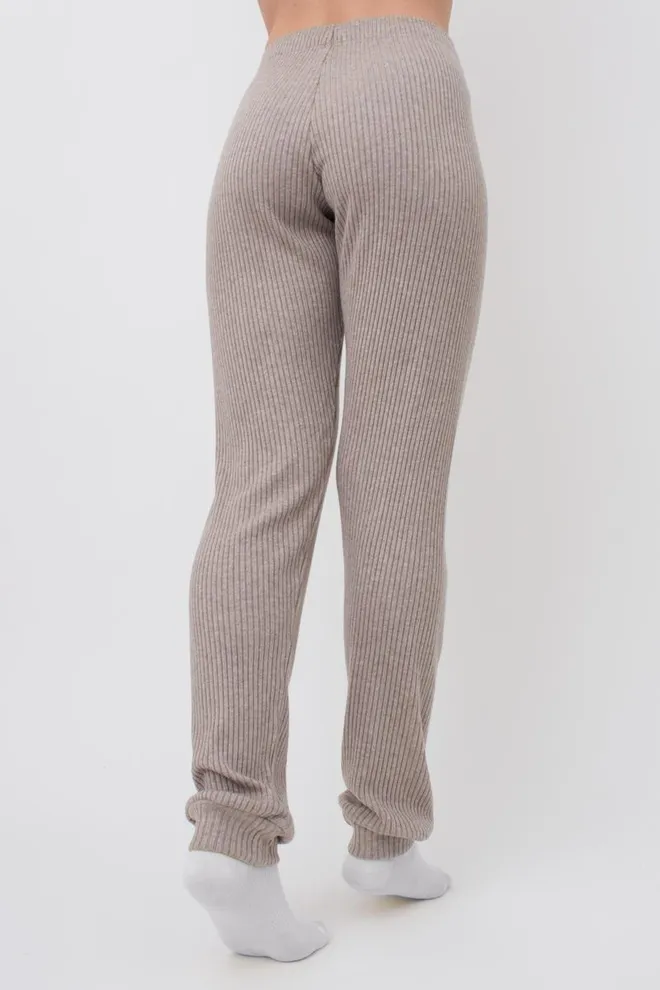 Штани з манжетами в рубчик WARMLY TOUCH 4308/150 Giulia (dark beige), бежевий
