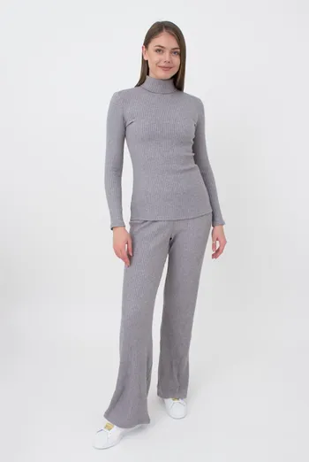 Штаны клёш в рубчик WARMLY TOUCH 4319/150 Giulia (grey), серый