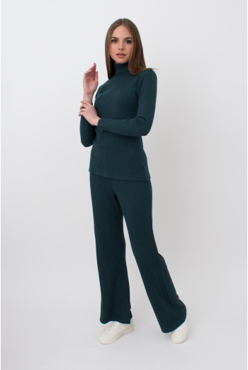 Штани кльош в рубчик WARMLY TOUCH 4319/150 Giulia (ocean), зелений Штани кльош в рубчик WARMLY TOUCH 4319/150 Giulia (ocean), зелений