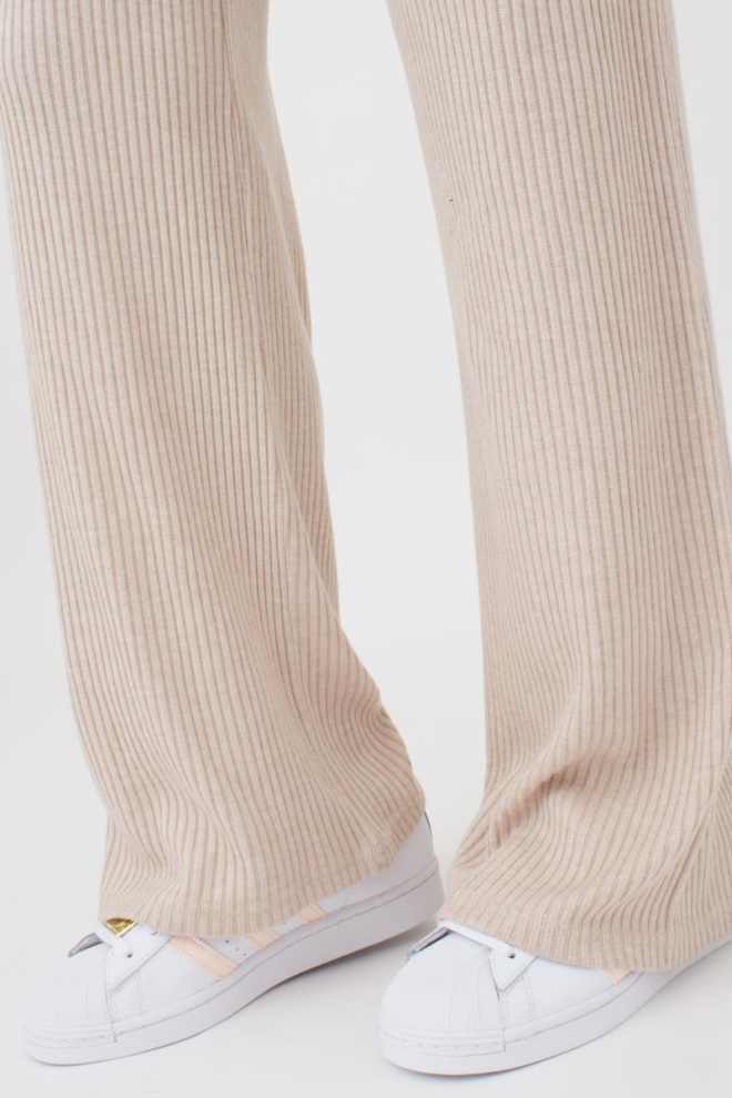 Штани кльош в рубчик WARMLY TOUCH 4319/150 (milk), бежевий