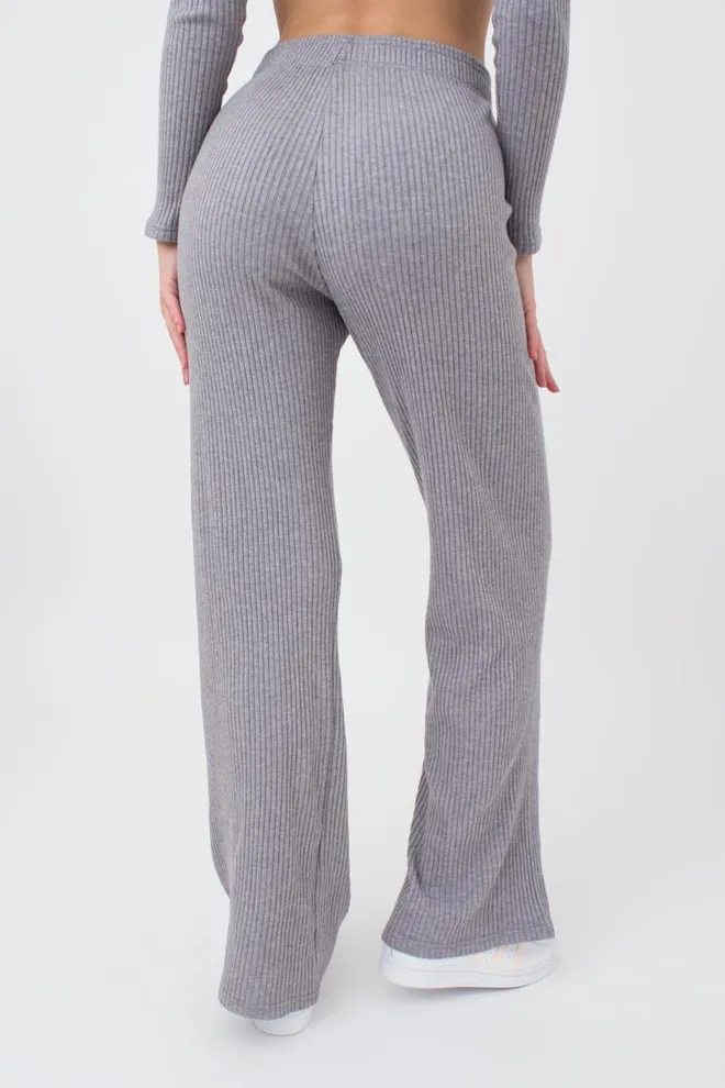 Штаны клёш в рубчик WARMLY TOUCH 4319/150 Giulia (grey), серый