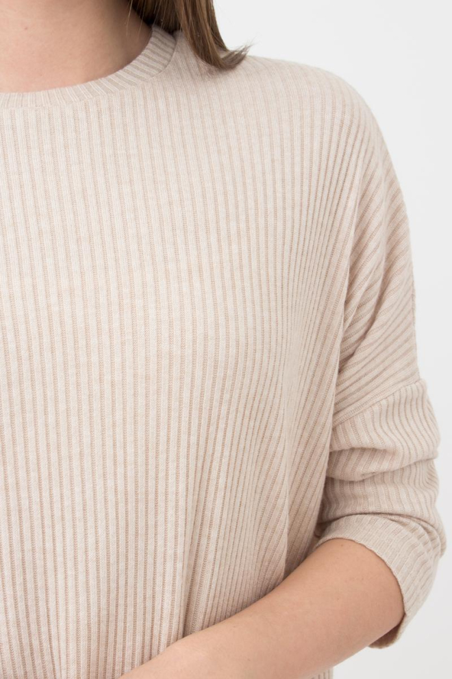 Кофта довга у рубчик Warmly Touch 4412/150 Giulia (milk)