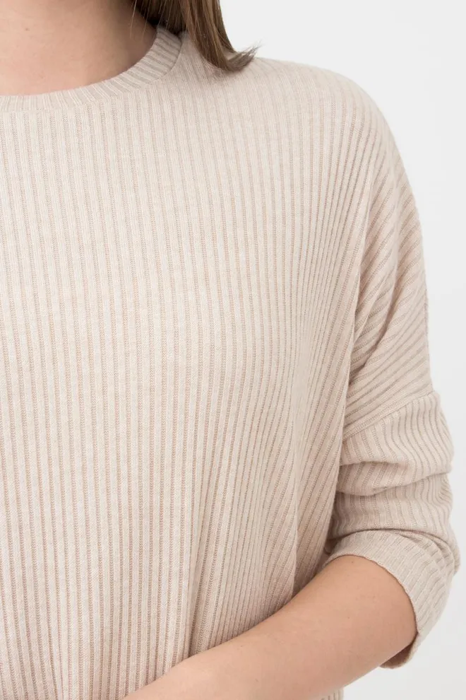 Кофта длинная в рубчик Warmly Touch 4412/150 Giulia (milk)