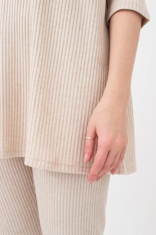 Кофта длинная в рубчик Warmly Touch 4412/150 Giulia (milk)