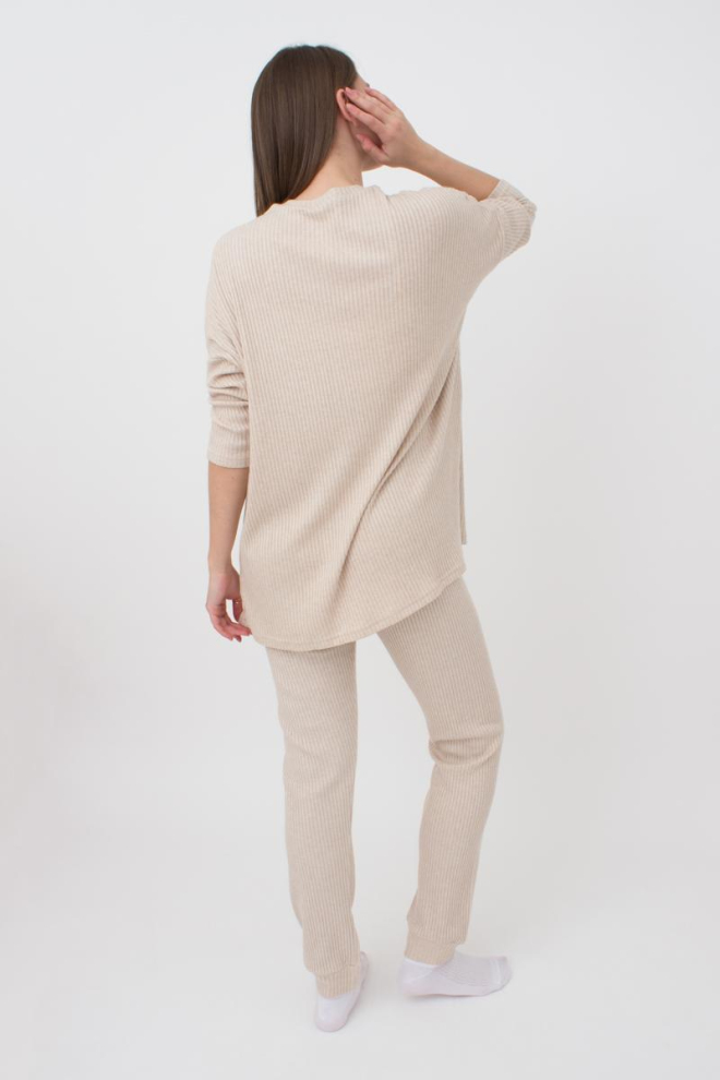Кофта довга у рубчик Warmly Touch 4412/150 Giulia (milk)