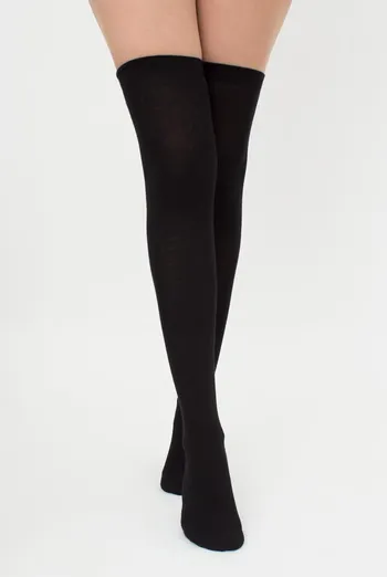 Хлопковые классические ботфорты WB1 CLASSIC Giulia (black), черный