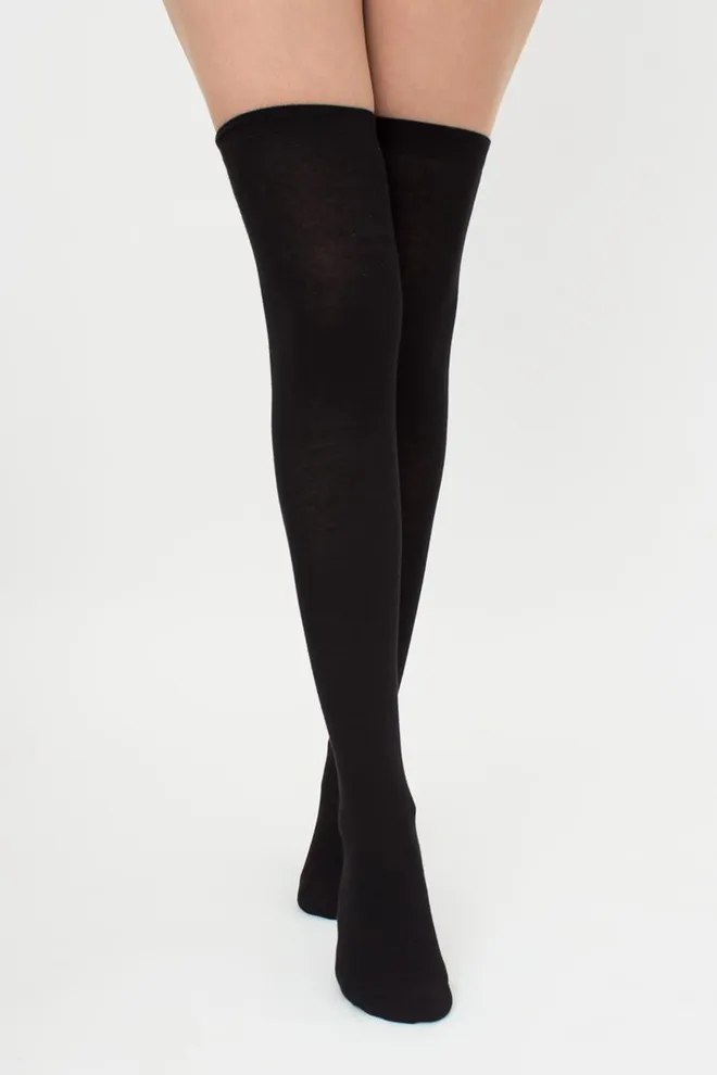 Бавовняні класичні ботфорти WB1 CLASSIC Giulia (black), чорний