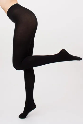 Теплые хлопковые колготки Well cotton 150 den Giulia (nero) Теплые хлопковые колготки Well cotton 150 den Giulia (nero)