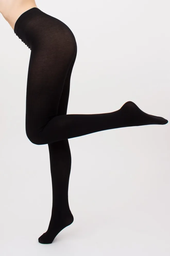 Теплые хлопковые колготки Well cotton 150 den Giulia (nero)