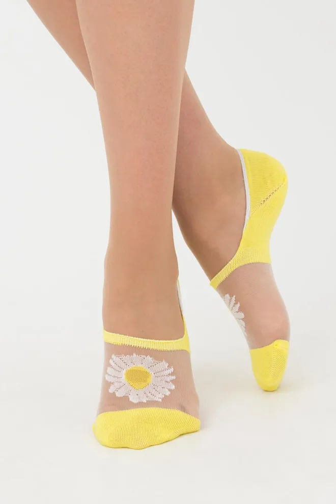 Шкарпетки слідки жіночі Wf1 cristal 002 Giulia (yellow)