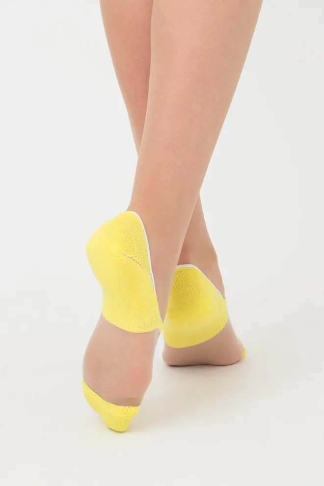 Шкарпетки слідки жіночі Wf1 cristal 002 Giulia (yellow)