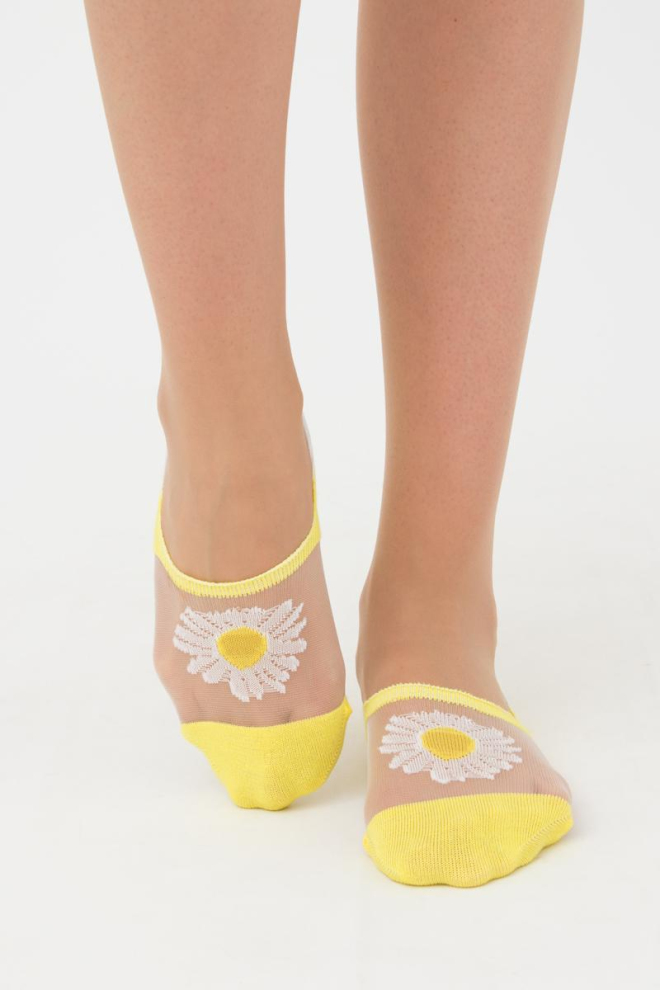Шкарпетки слідки жіночі Wf1 cristal 002 Giulia (yellow)