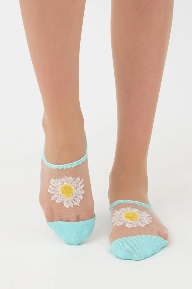 Шкарпетки слідки жіночі Wf1 cristal 002 Giulia (light mint)