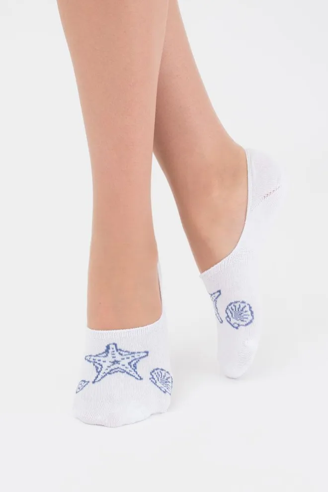 Шкарпетки слідки жіночі Wf1 marine 010 Giulia (bianco)