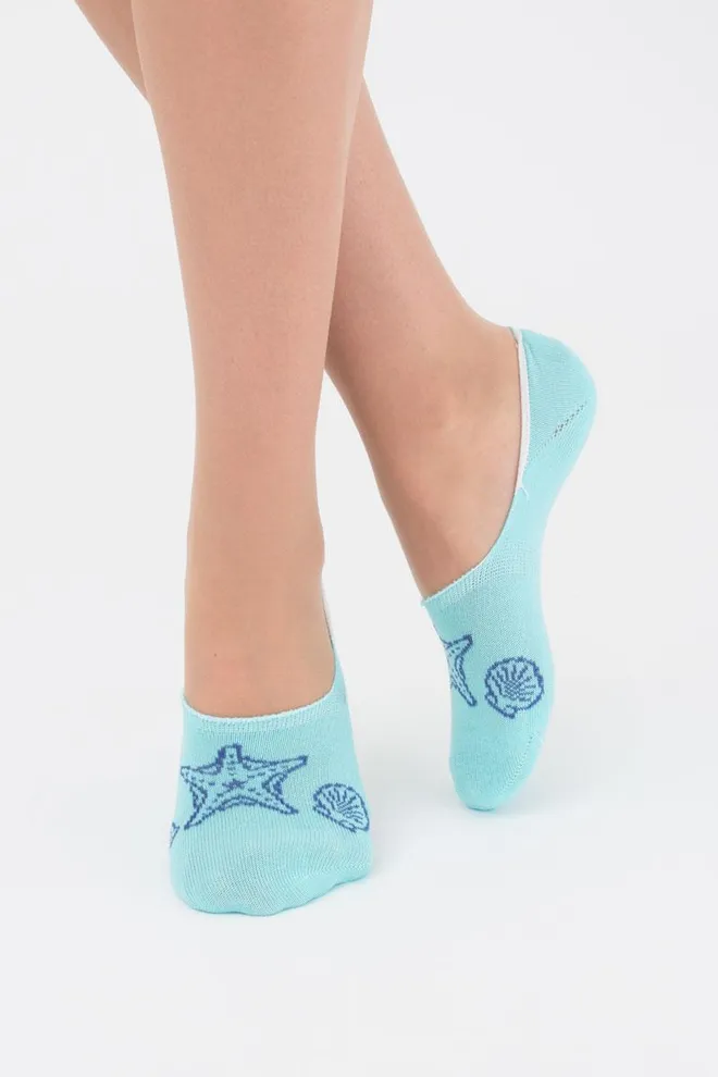 Шкарпетки слідки жіночі Wf1 marine 010 Giulia (light mint)