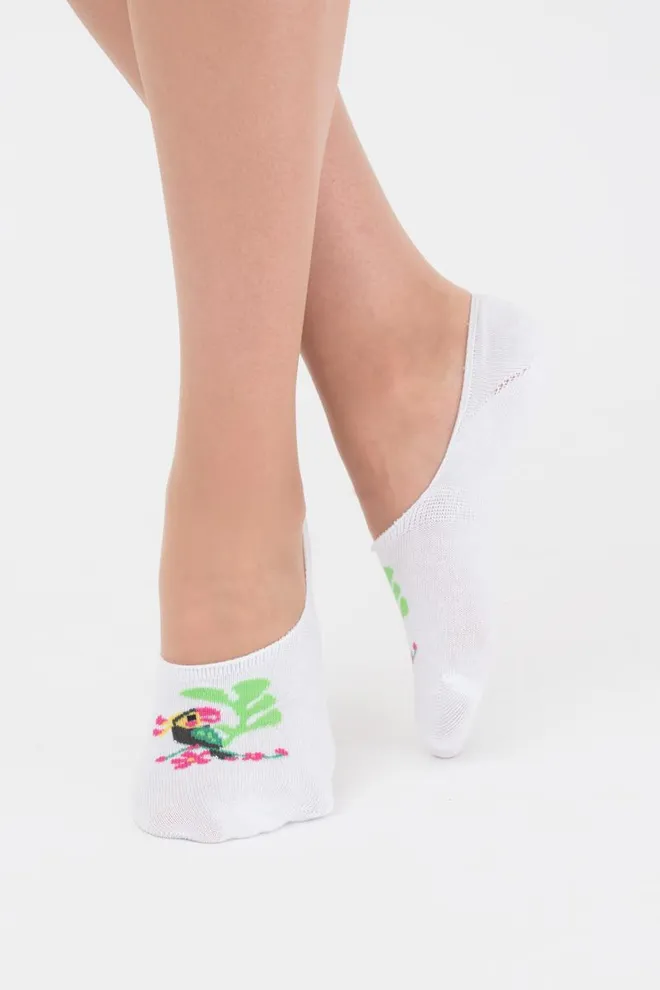 Шкарпетки слідки жіночі Wf1 tropic 002 Giulia (bianco)