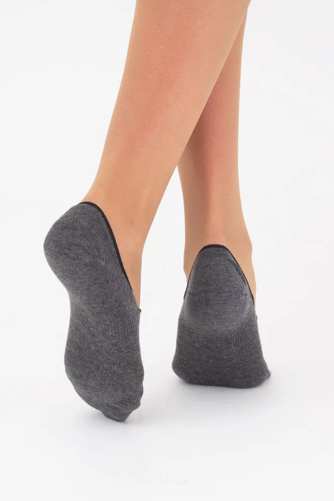 Шкарпетки слідки жіночі WF1 CLASSIC [WFC/Sk-cl] Giulia (dark grey melange), сірий