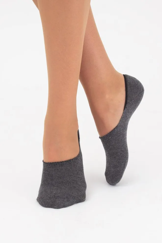 Шкарпетки слідки жіночі WF1 CLASSIC [WFC/Sk-cl] Giulia (dark grey melange), сірий