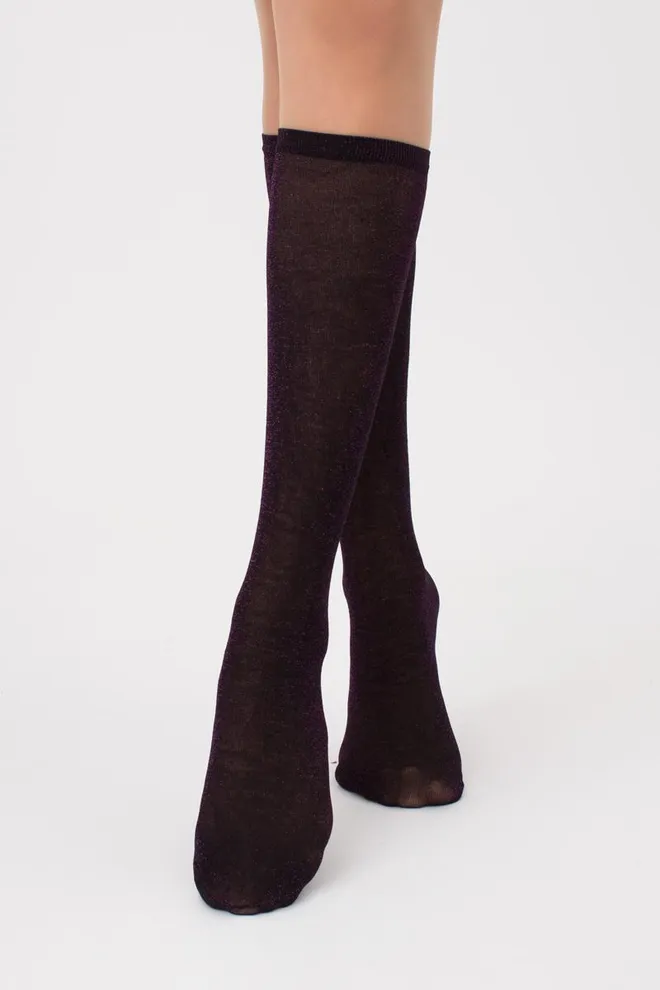 Жіночі блискучі гольфи Wg1 lurex pa 001 Giulia (shiny pink metallic)