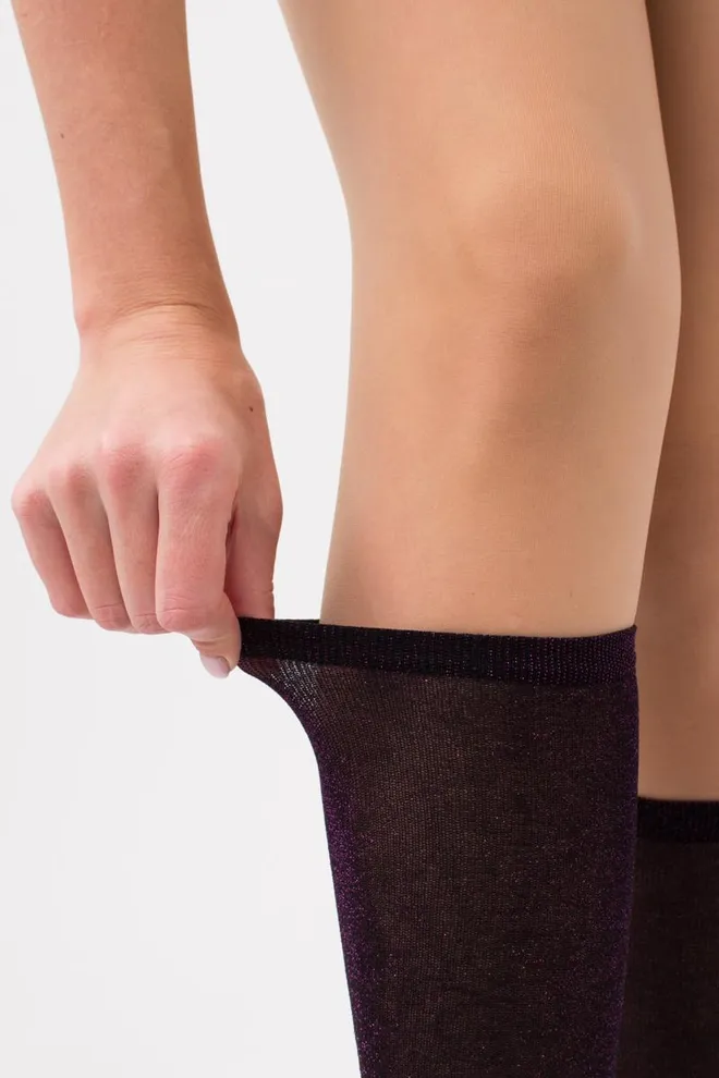 Жіночі блискучі гольфи Wg1 lurex pa 001 Giulia (shiny pink metallic)