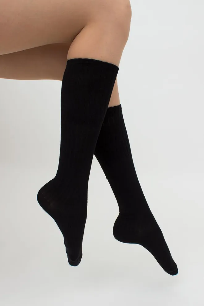 Гольфи жіночі бавовняні в рубчик Wg1 Strong Rib Classic Giulia (black)