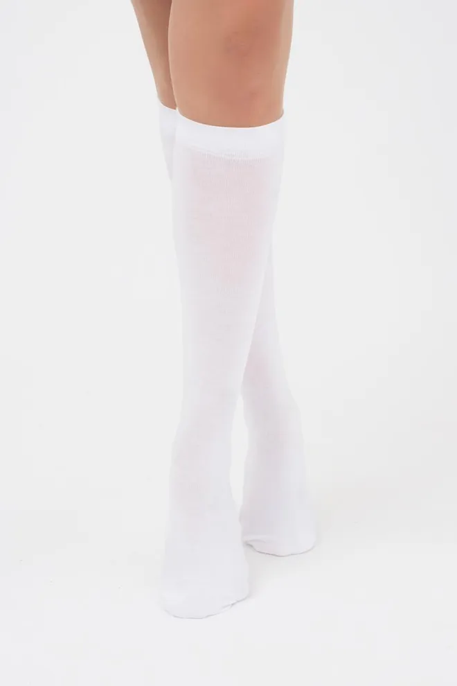 Гольфи ботфорти бавовняні з написом WG1 TEXT 001 Giulia (white)