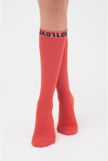 Гольфи ботфорти бавовняні з написом WG1 text 002 Giulia (ginger) Гольфи ботфорти бавовняні з написом WG1 text 002 Giulia (ginger)